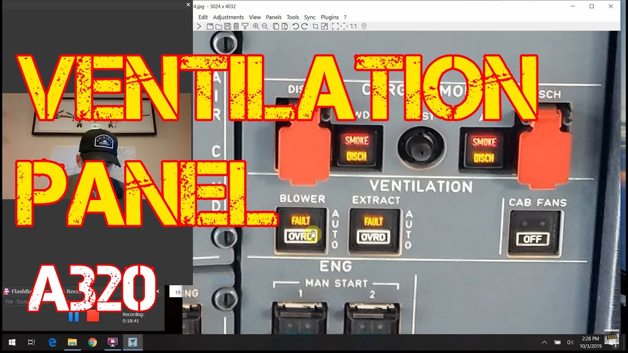 Airbus A320 Cockpit Tour: #31 - Ventilation Panel: What do all those buttons do?!