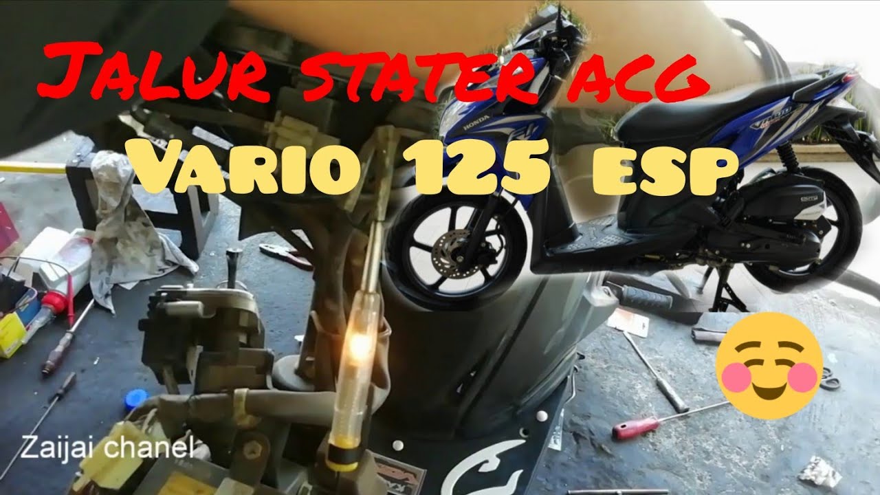 Jalur stater vario 125 Pemula blajar kelistrikan acg stater vario 125 dan cek relay starter kaki 5