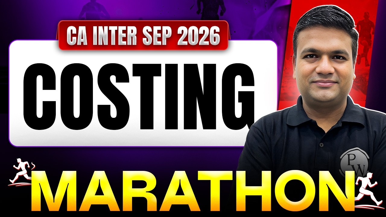 CA Inter Costing: Full Day Marathon | Costing Marathon | CA Inter Cost | Sep 2026 | CA Sunil Keswani