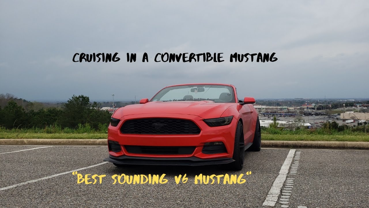 POV Cruising In A Convertible Mustang