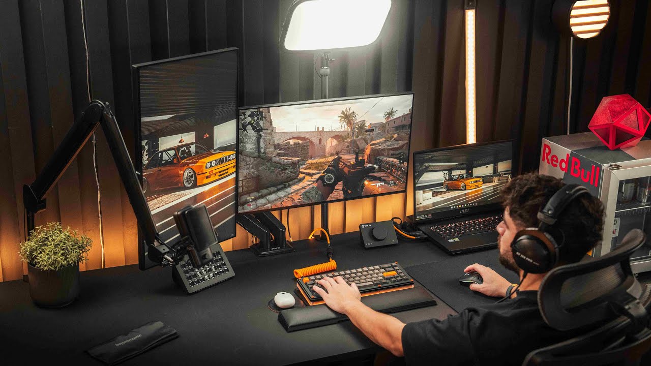 Gaming Desk Setup with The MOST Powerful Gaming Laptop | MSI GT77 Titan
