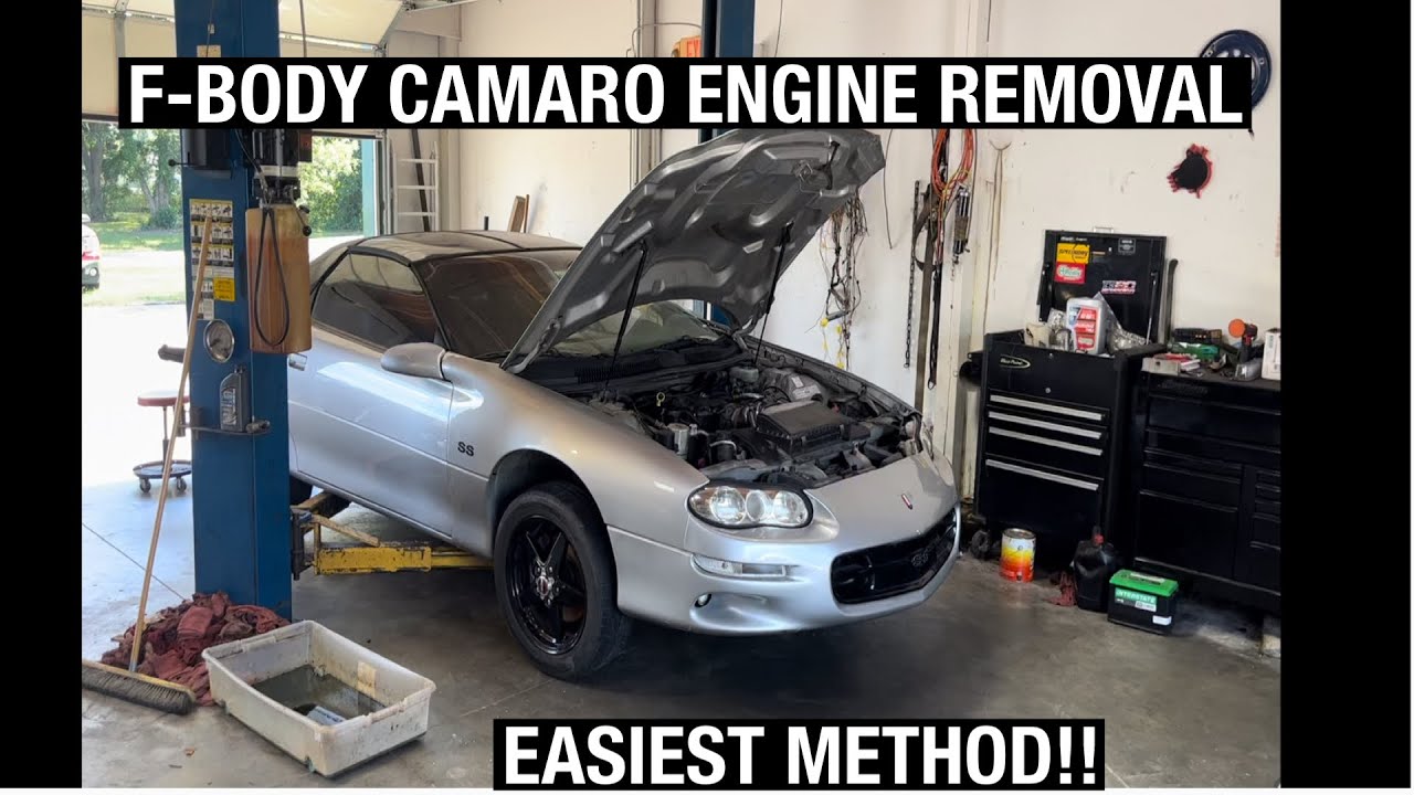 ПРОСТОЙ СПОСОБ СНЯТИЯ ДВИГАТЕЛЯ F-BODY CAMAROO!!