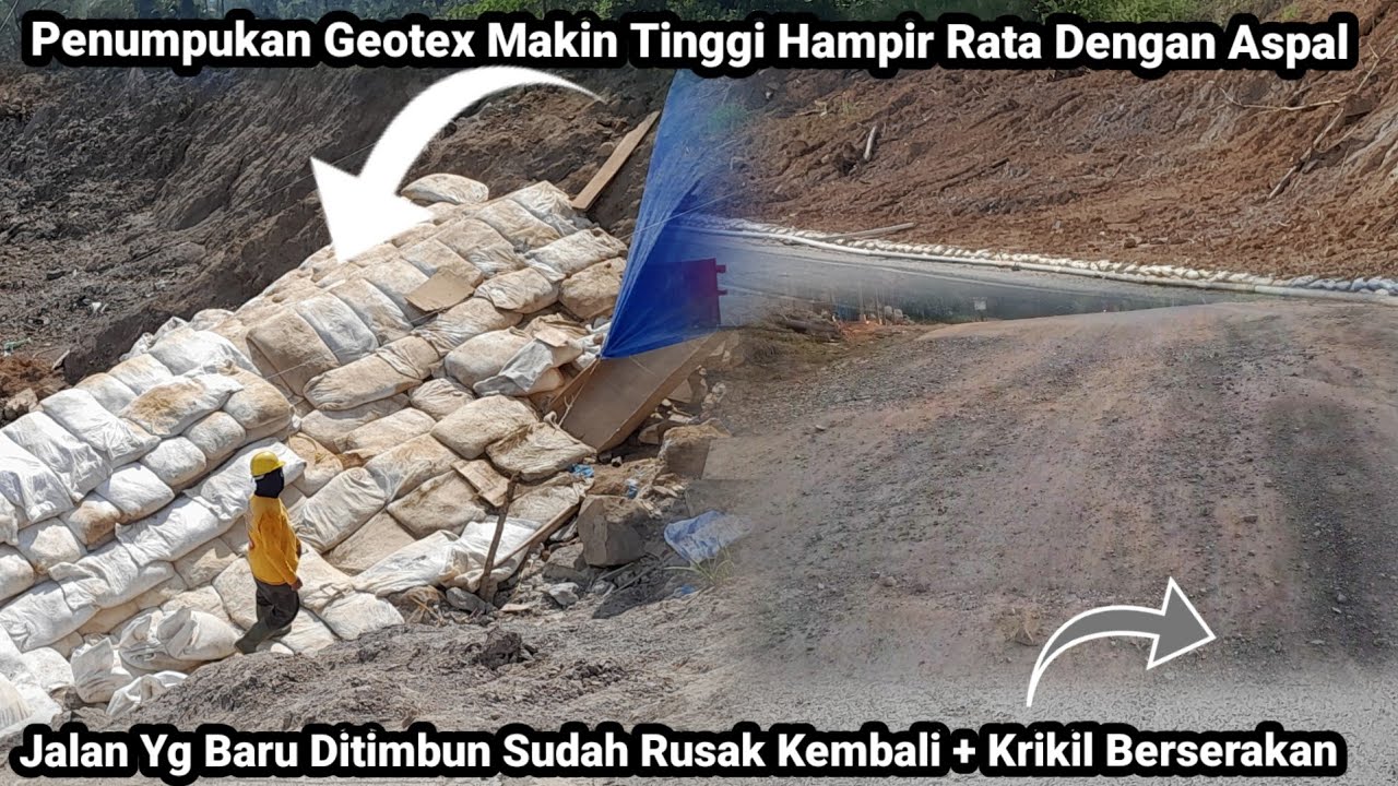 Batu Jomba Terbaru || Pemasangan Geotex Makin Tinggi Hampir Rata Denagan Aspal
