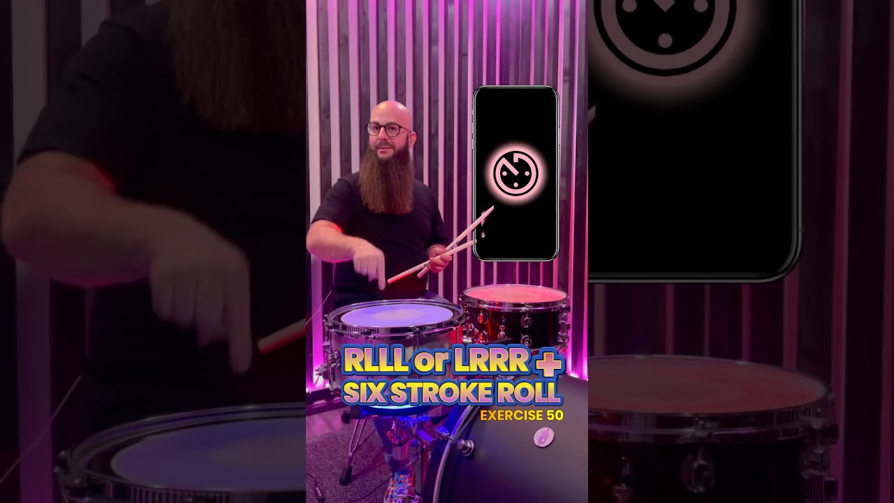 RLLL or LRRR with Six Stroke Roll 🥁 | Drum Rudiment Exercise for Control & Flow