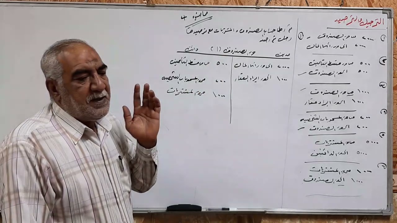 مبادئ المحاسبه م/8     الترحيل والترصيد.. الأول تجاري