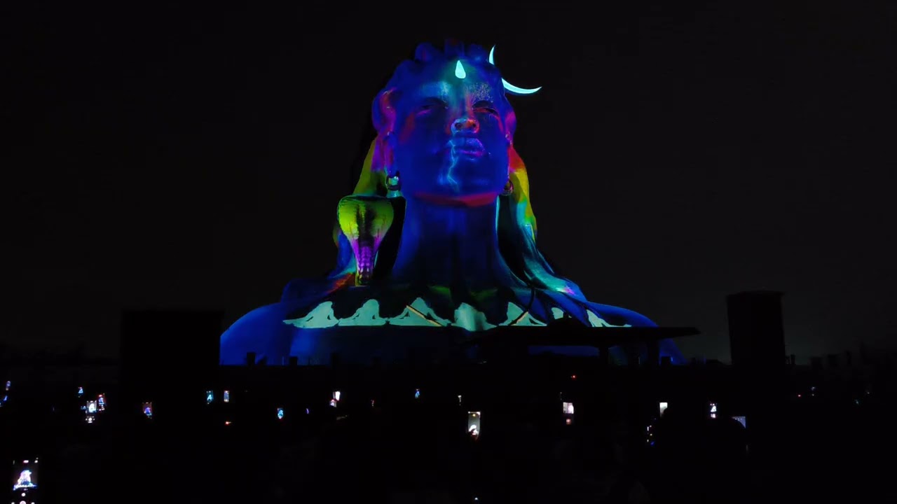 #Adiyogi # Coimbatore (Tamil Nadu) ,lighting show