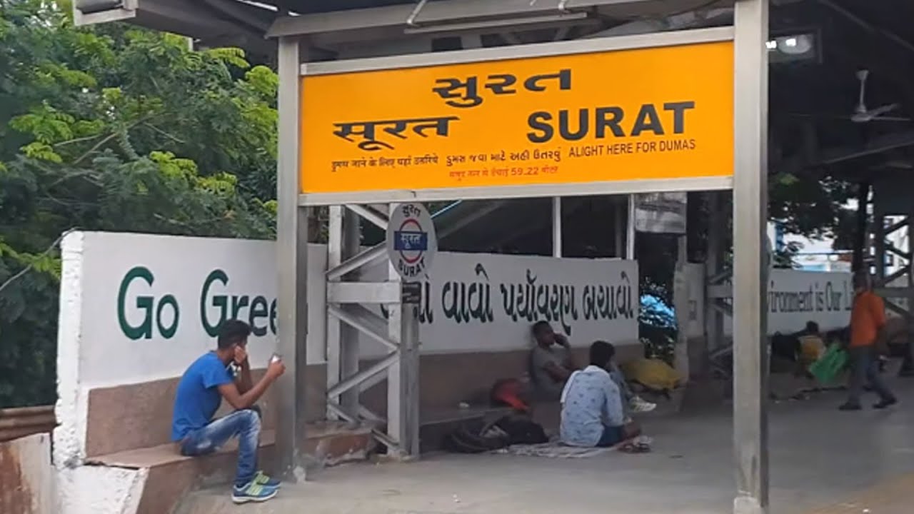 ST, Surat railway station Gujarat, Indian Railways Video in 4k ultra HD