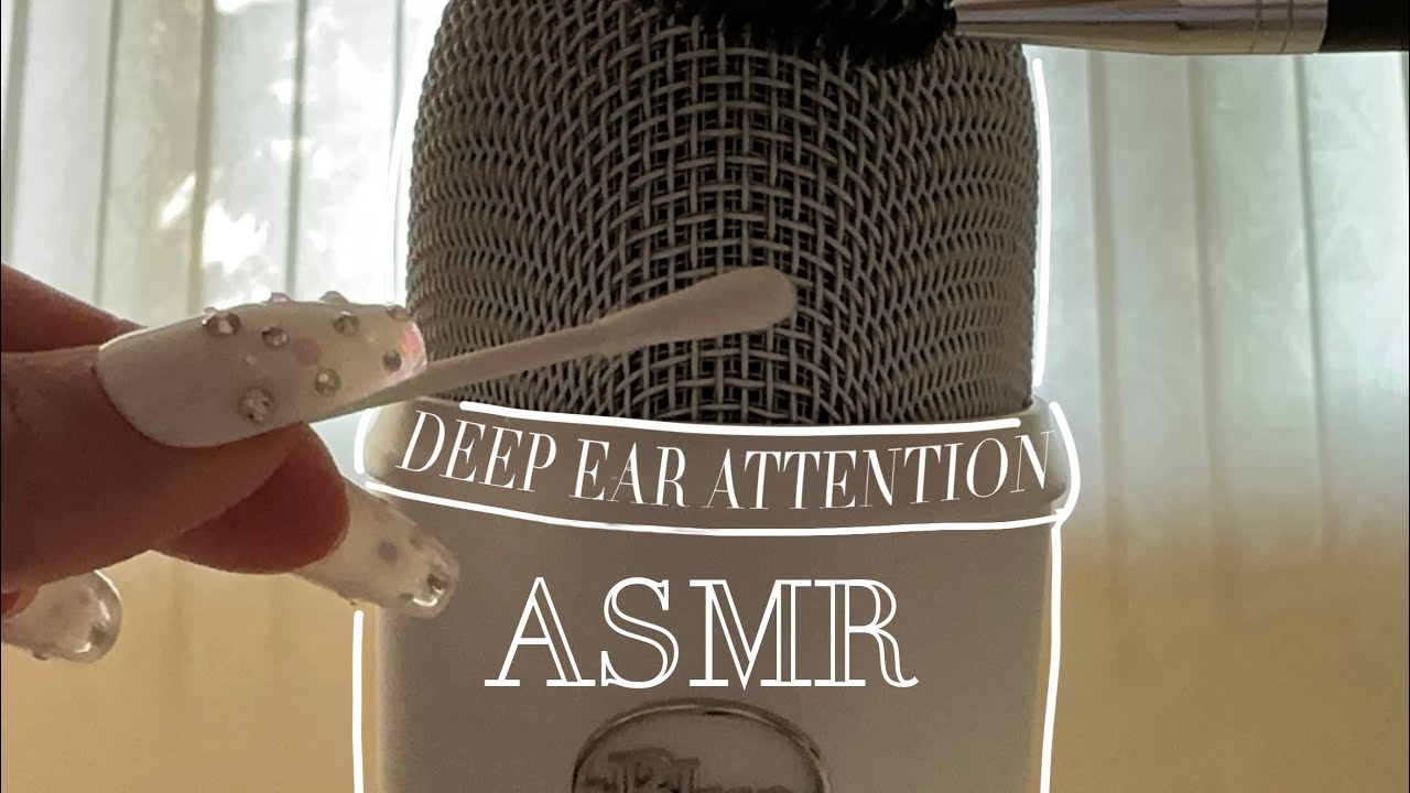 ASMR Deep Ear Attention / Intense Scratching and Brushing on Mic, Foam and Fluffy Cover (no talking)