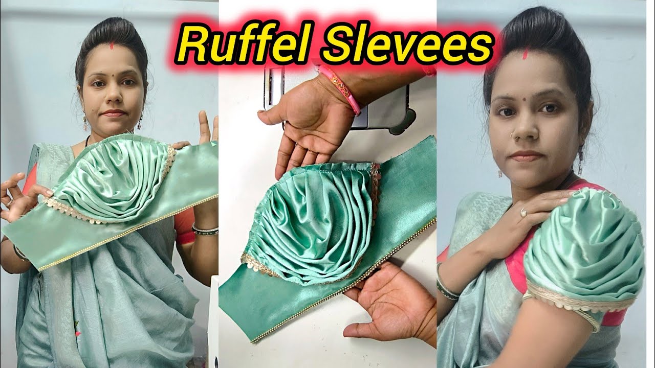 नया आस्तीन डिज़ाइन कटिंग और सिलाई / New Model Ruffel Slevees Desings ll बाजू का डिज़ाइन ll