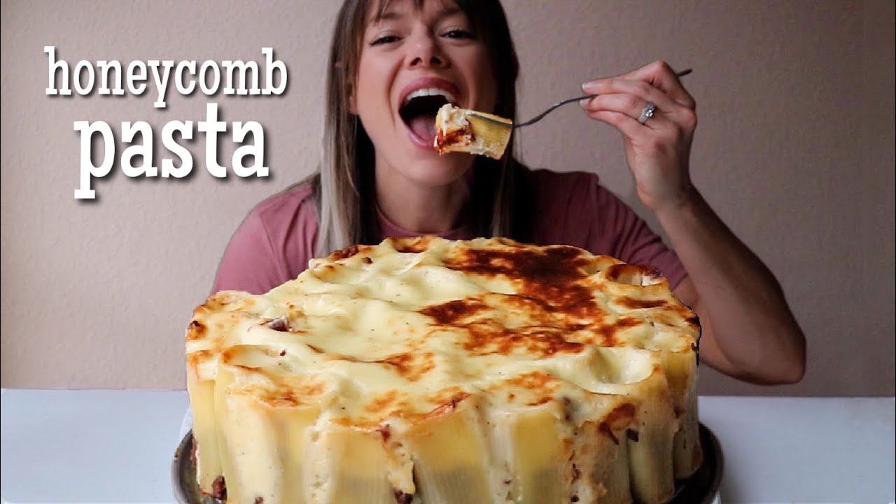Pastitsio Honeycomb Pasta MUKBANG!