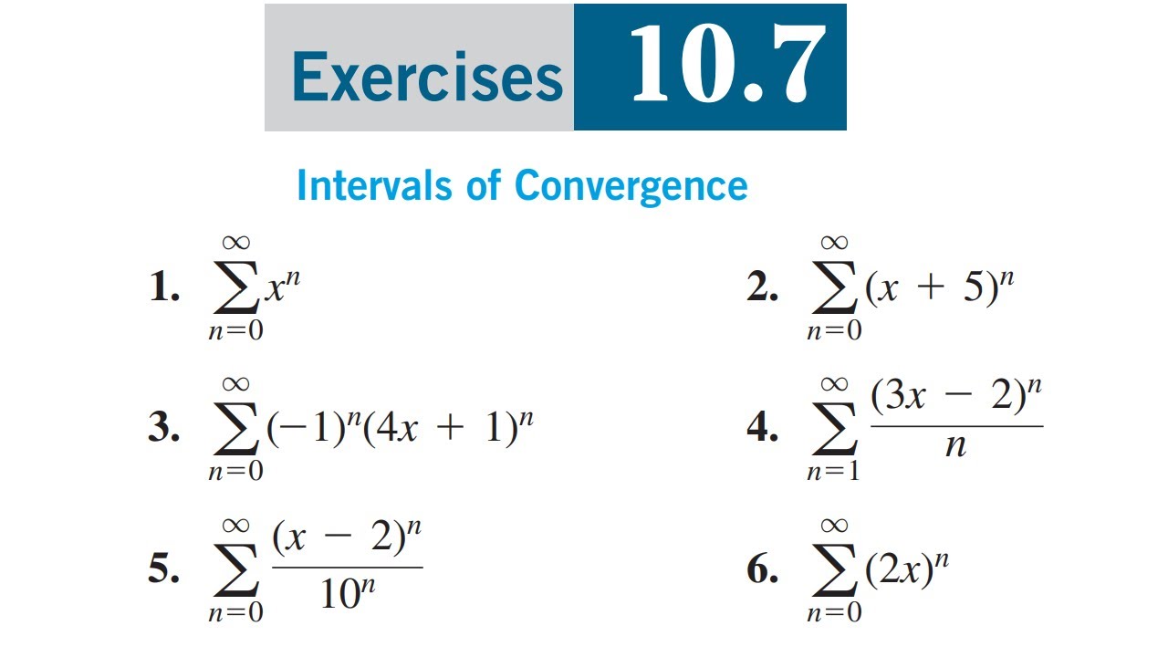 Radius and interval of convergence of pawer series || Thomas calculus Exercise 10.7 question 1-16