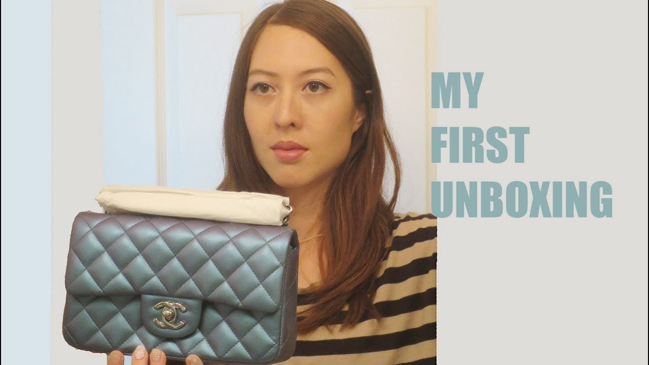 CHANEL Bag Unboxing 2017 - Iridescent Mini Flap -- Hong Kong