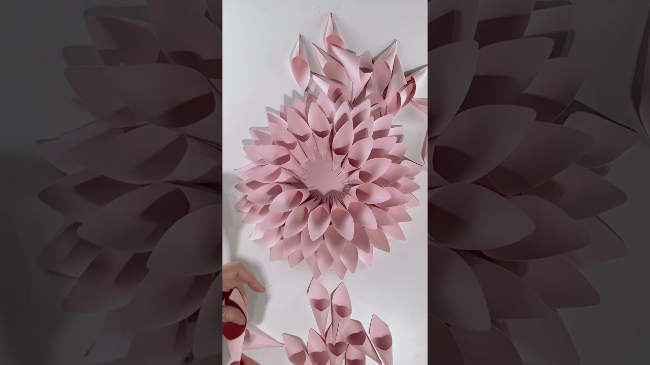 DIY paper dahlia #diy #paperdahlia #paperflowers #paperflowertutorial