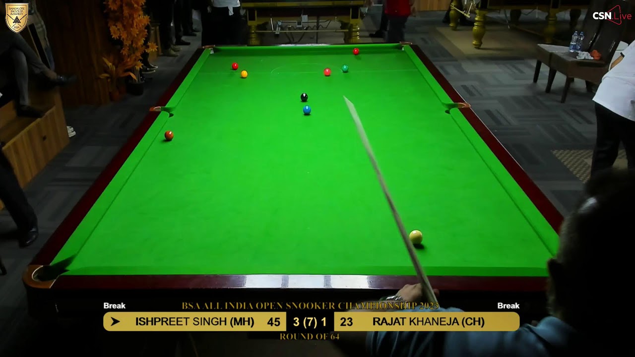 ISHPREET SINGH (MH) vs RAJAT KHANEJA (CH) - BSA All India Open Snooker Championship 2023