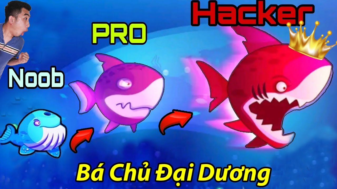 Quân Híp Điều Khiển Chú Cá Ăn Tất Cả Mọi Thứ Để Trở Thành Bá Chủ Đại Dương Trong Eat Fish IO