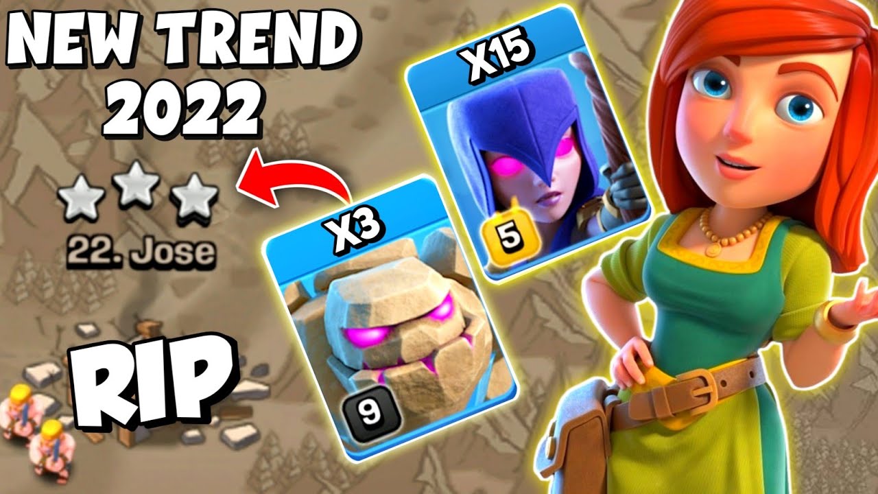 Th12 Golem Witch Attack Strategy 2022 | Town hall 12 Witch Slap Attack Clash of clans - COC