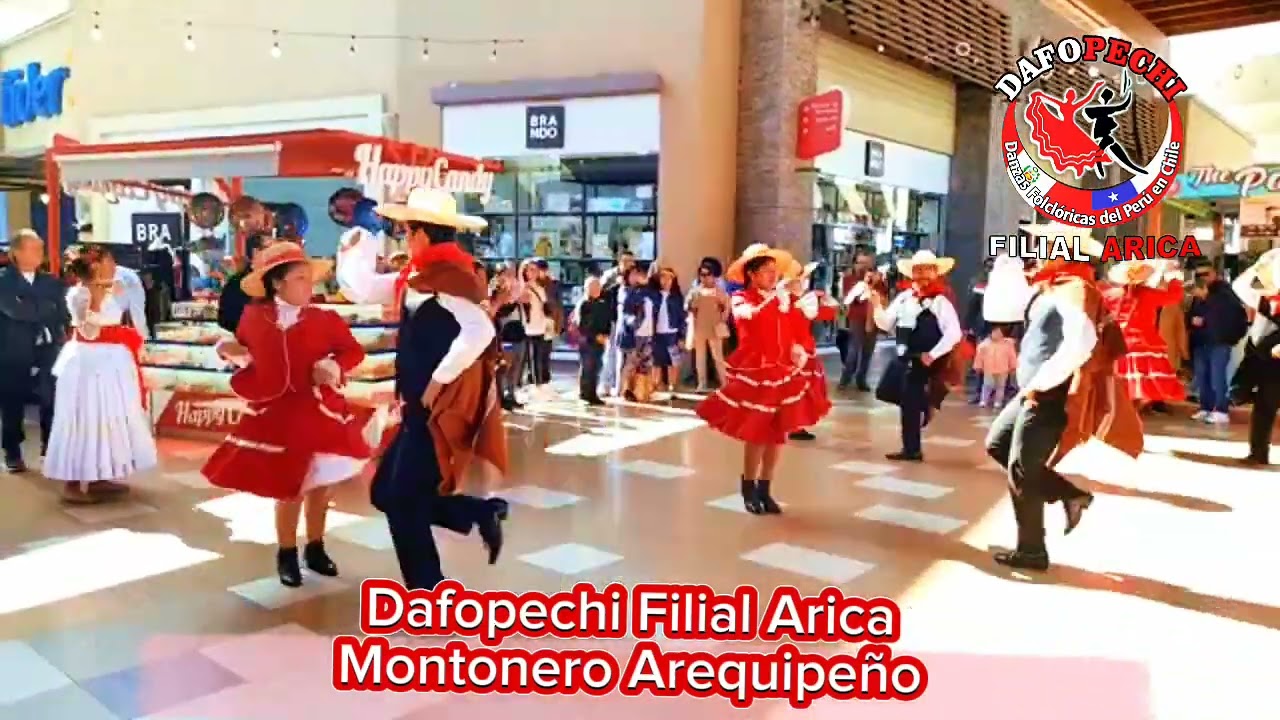 Montonero Arequipeño, carnaval, Estampa en Moll Plaza Arica Chile 2024