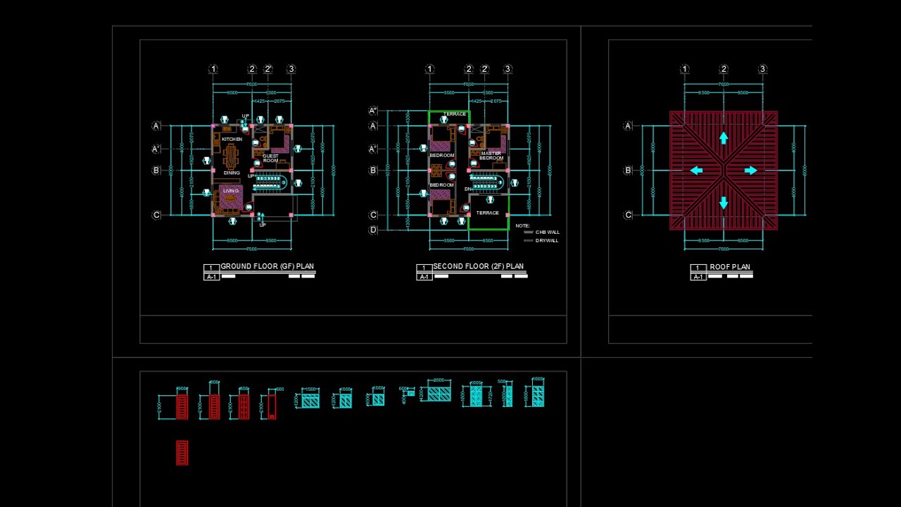 PART 5: Paano gumawa ng plano gamit ang AutoCAD (ROOF PLAN and DOORS AND WINDOWS)