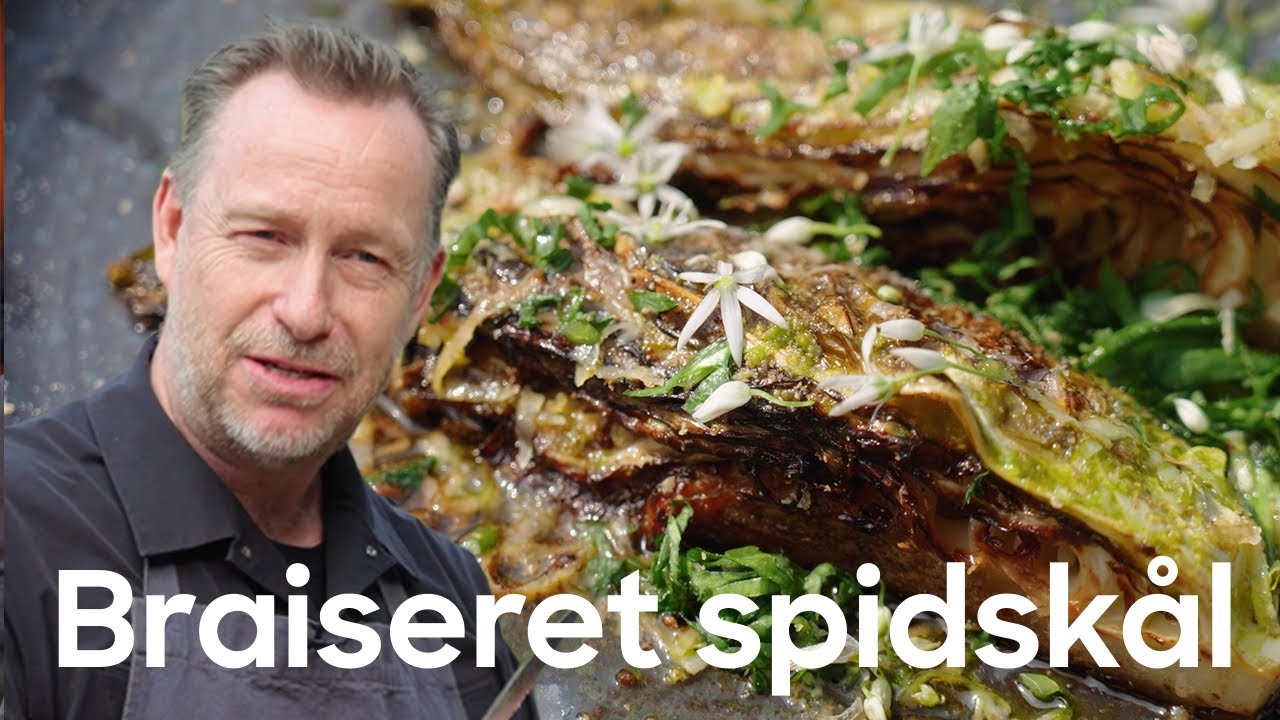 Adam Prices VEGETARISKE sommerhovedret - Braiseret spidskål med comté-ost, hasselnødder og ramsløg