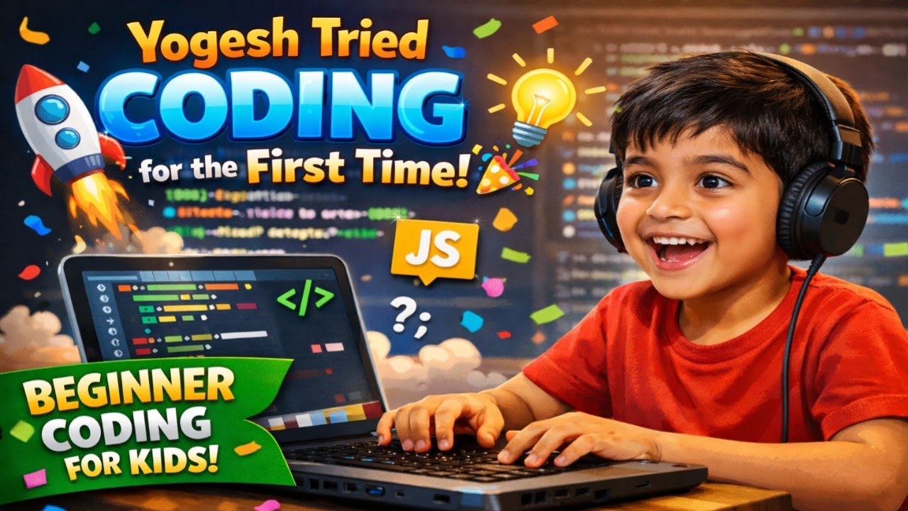 Today Yogesh Tried Coding for the First Time 🎉 | Beginner Coding for Kids 