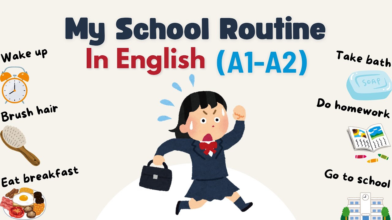 My School Routine in English | So Easy! (A1 - A2 Level) 😊