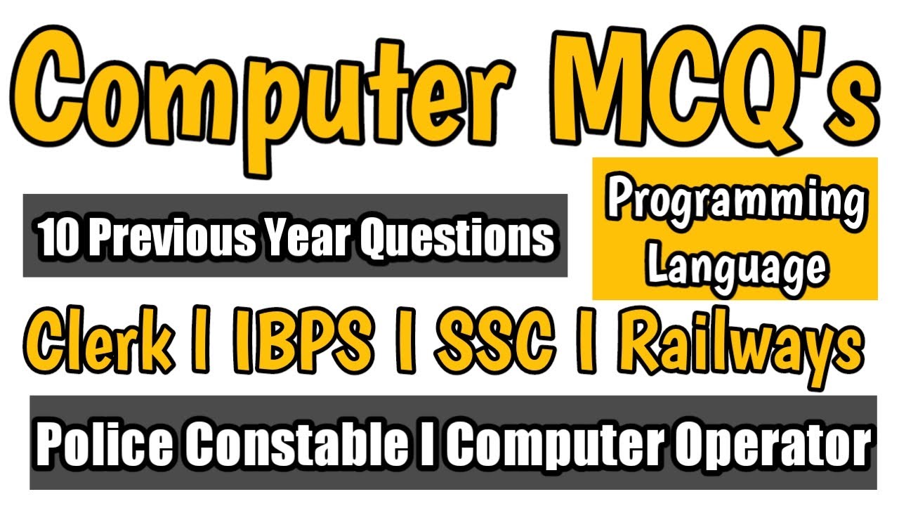 MCQs for Computer Programming Languages | Computer GK Mcq Questions | programming languages mcqs