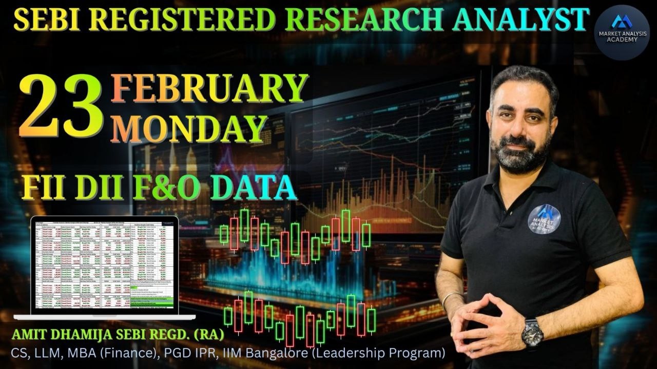 FII DII F&O DATA Nifty BankNifty Sensex Prediction Tomorrow Monday 23 February 26