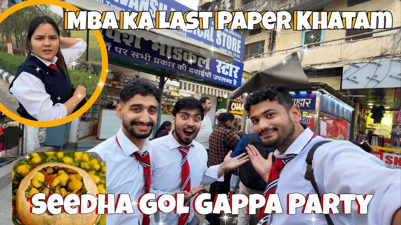 MBA ka Last Paper Khatam… Aur Seedha Gol Gappa Party 😋🎉”