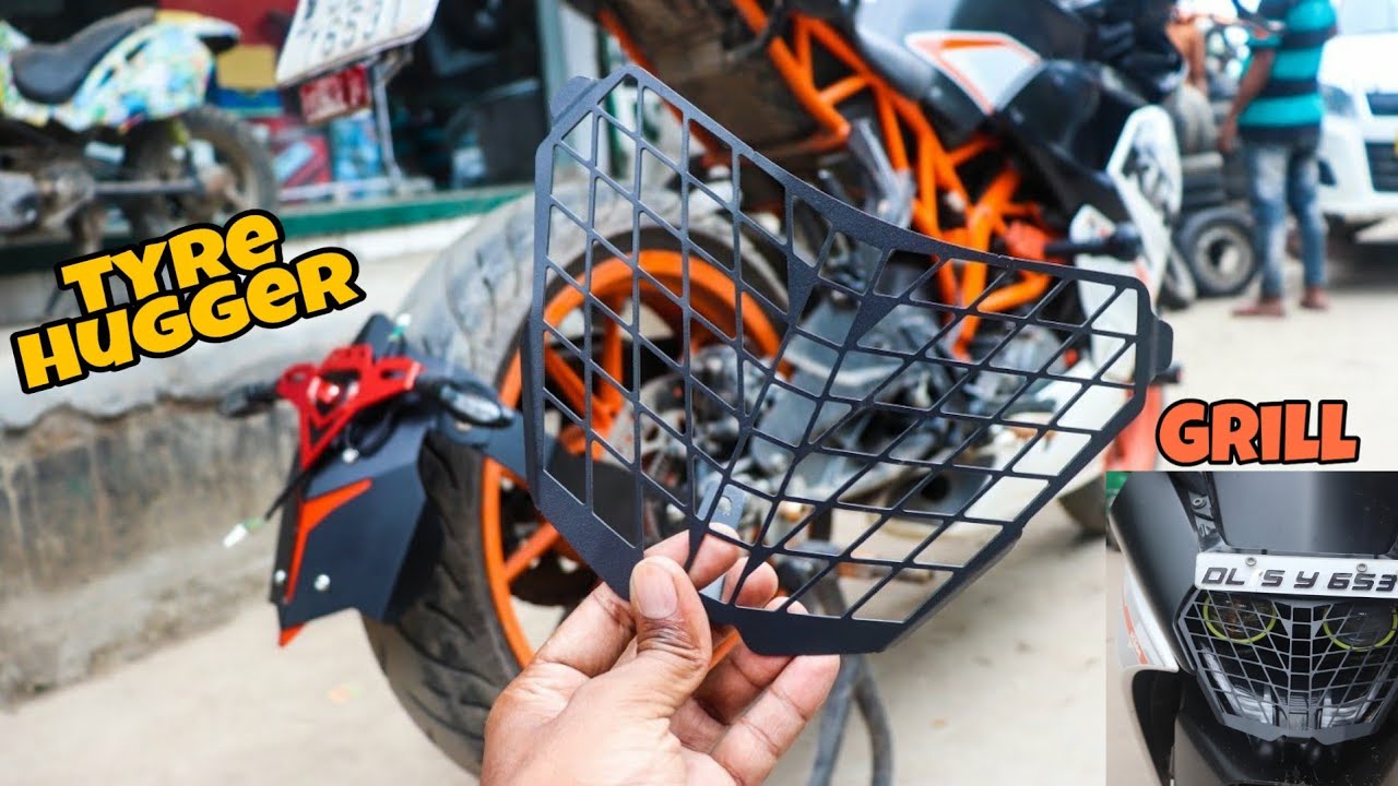 KTM Modifiecation Headlight Grill For KTM RC | Tyre Hugger | KTM Indicator | Radiator Grill | Techno