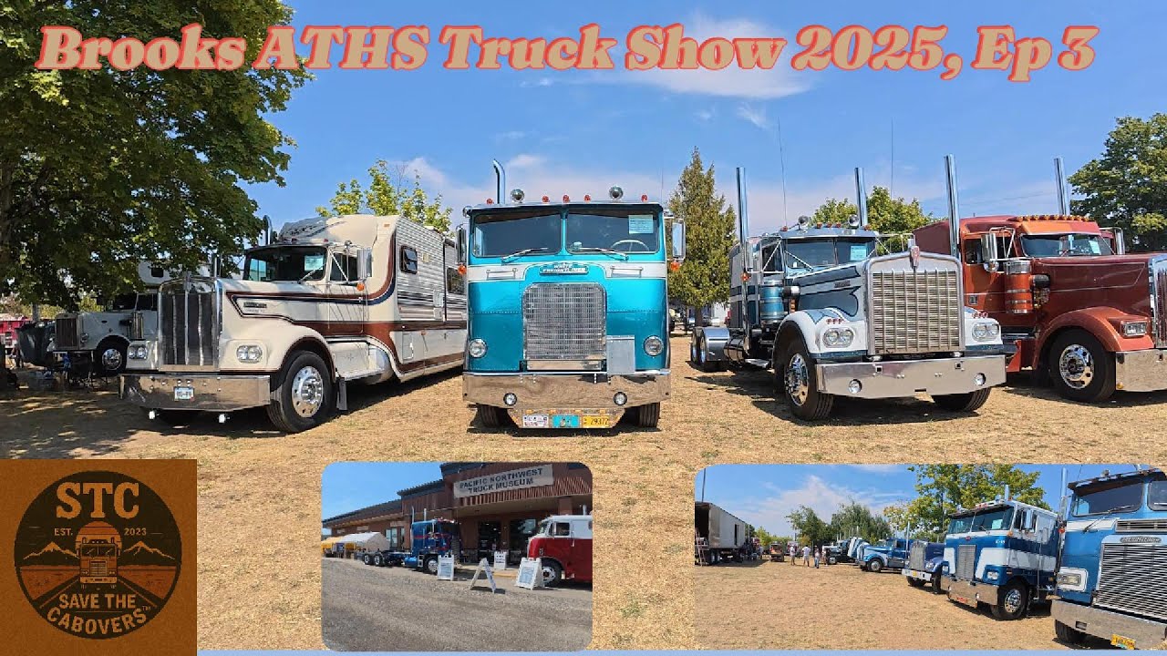 Classic Freightliners, Kenworth's & Peterbilt & Mack Trucks at the Brooks ATHS Truck Show 2025, Ep3