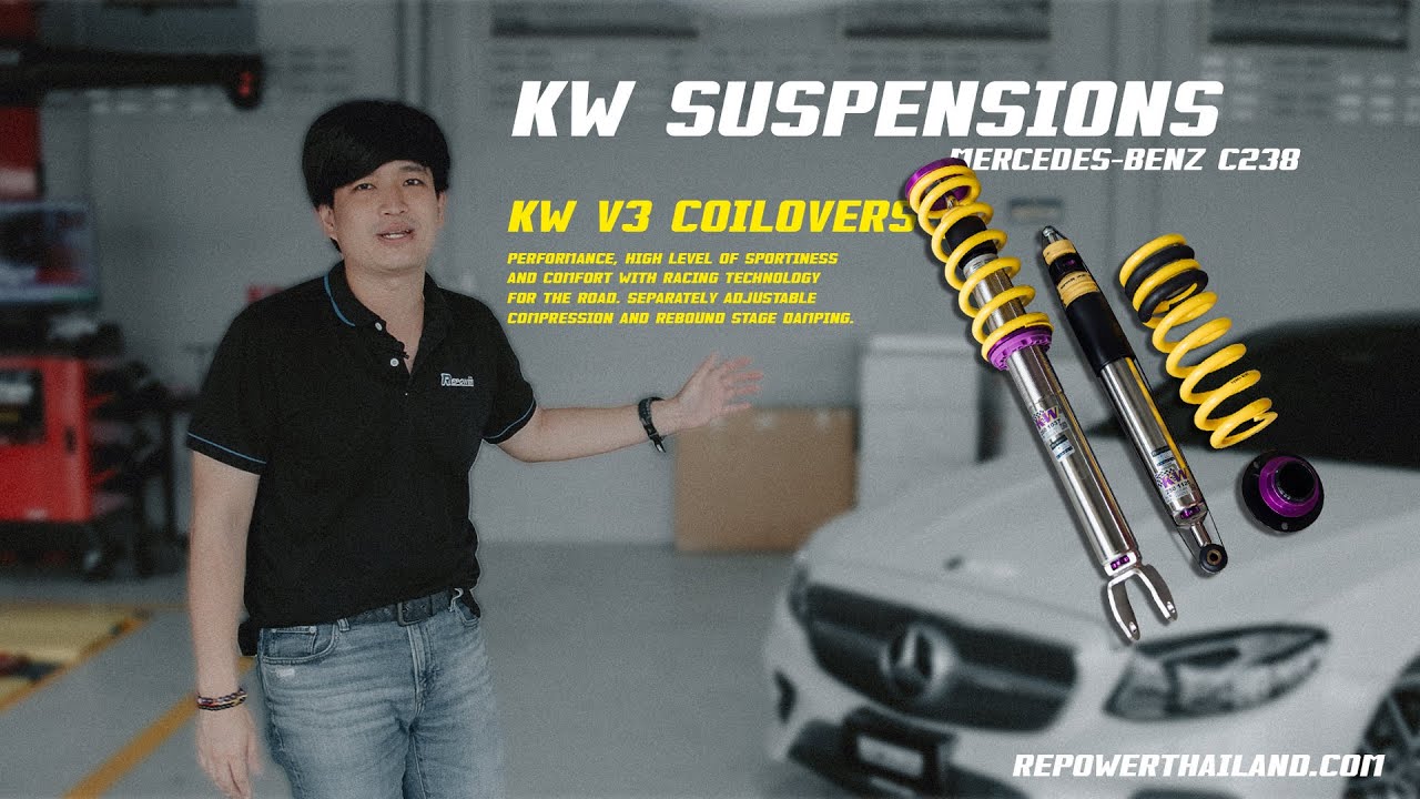 Review Mercedes Benz C238 ติดตั้งโช๊ค KW suspensions V3 ยาง Michelin Pilot Sport 5