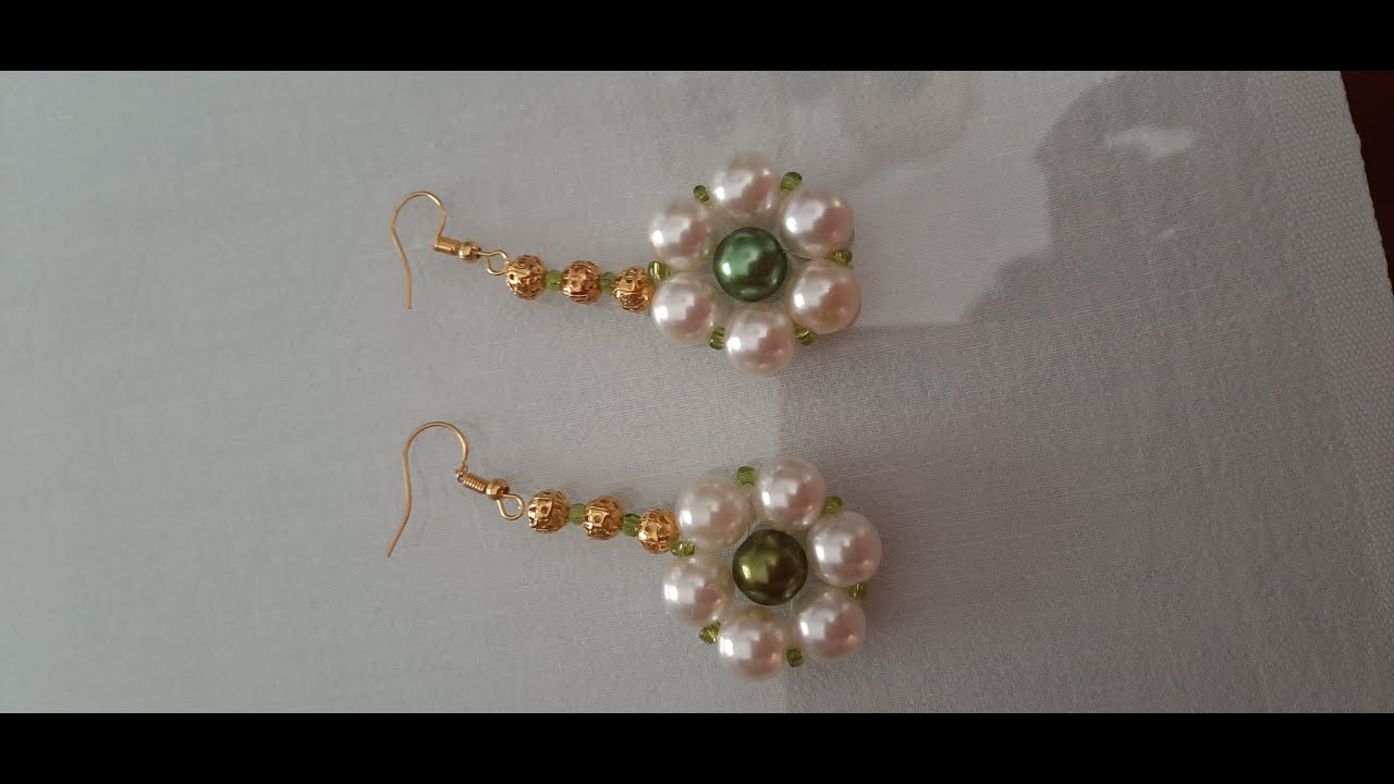 CÓMO HACER ARETES / PENDIENTES - Flor colgante