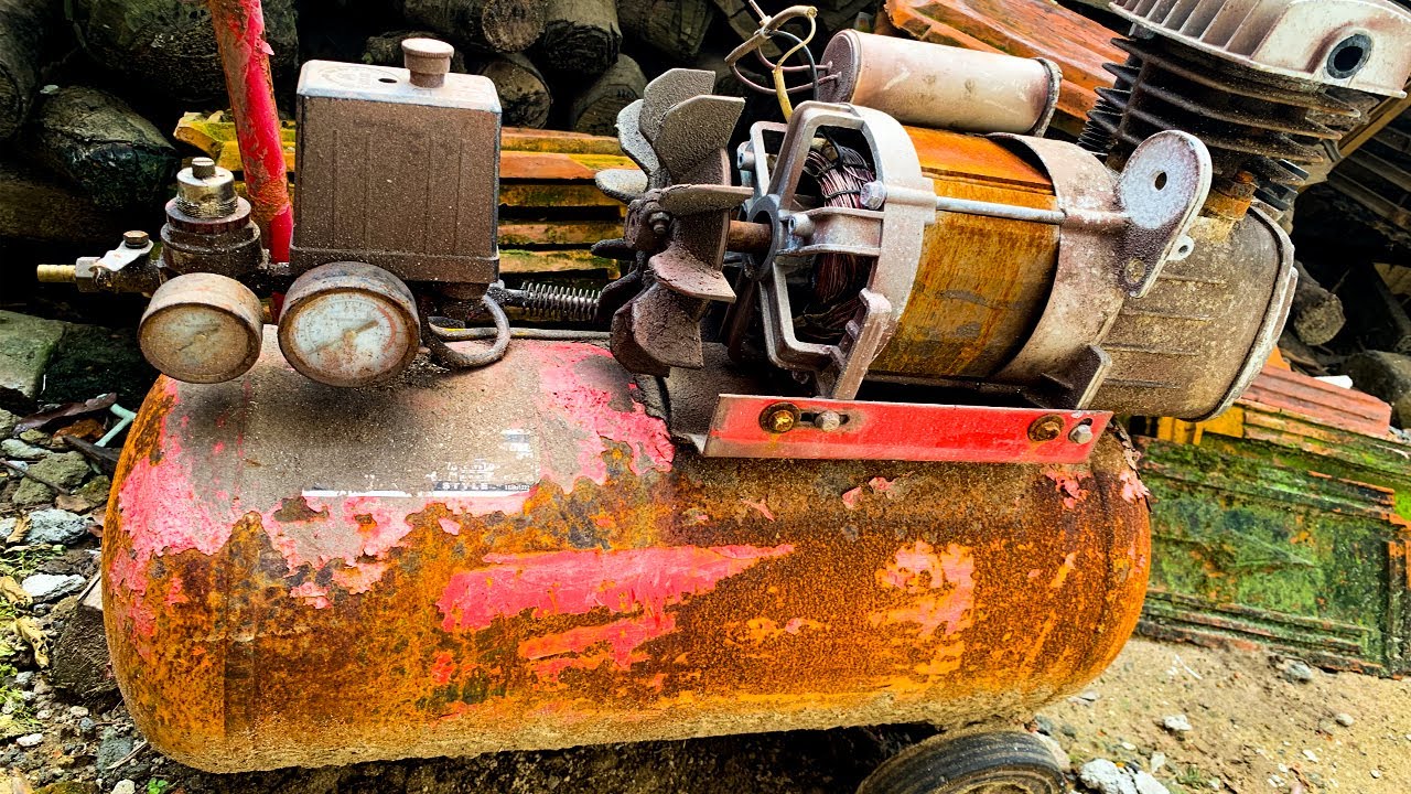 Air Compressor Restoration - Extremely Rusty Air Compressor