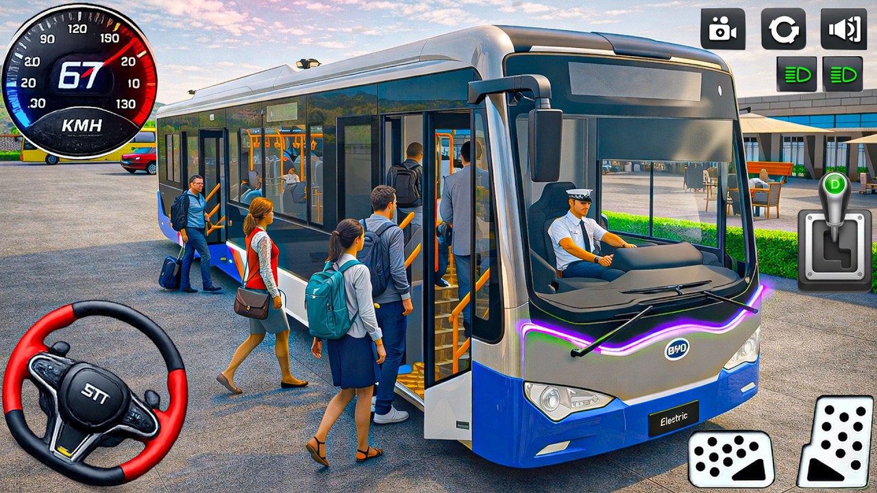 Public Transport Bus Driving 3D: City Coach pick and drop simulator - Bus driving android gameplay