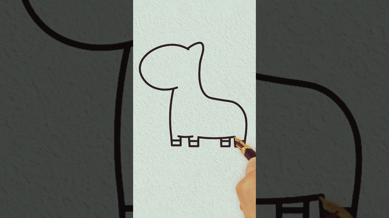Easy Horse Drawing #drawing