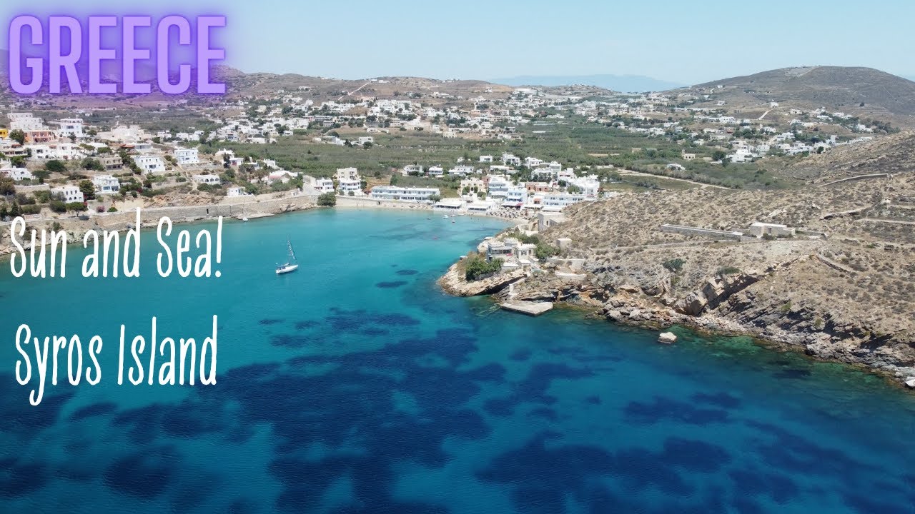 Summer in Syros, Greece, Colorful cinematic drone 4k video flight on a hot summer day, &Sigma;ύ&rho;&omicron;&sigmaf;