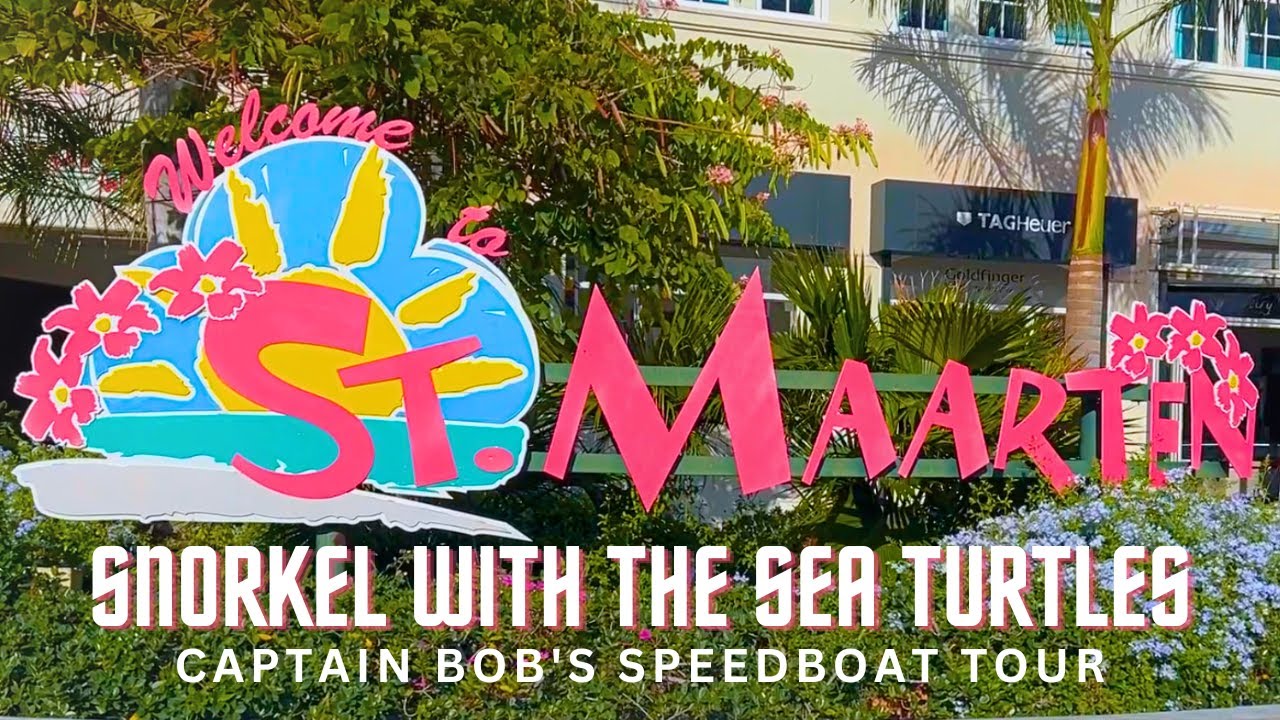 Snorkel with the Sea Turtles & Eagle Ray in St Maarten - Captain Bob's Speedboat Tour