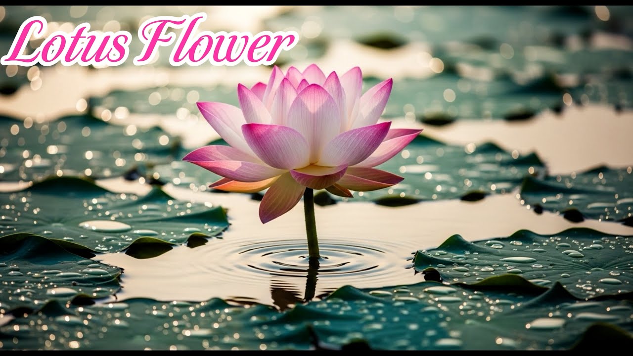 Relaxing Music Piano With Lotus Flower