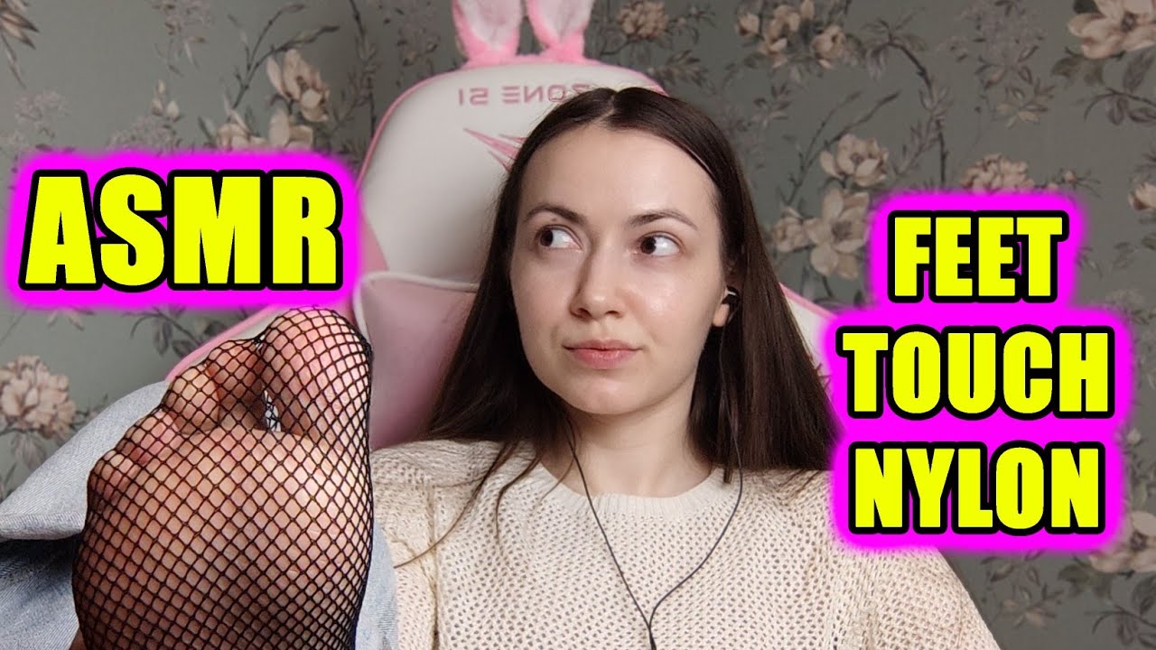 ASMR, feet scratching, nylon