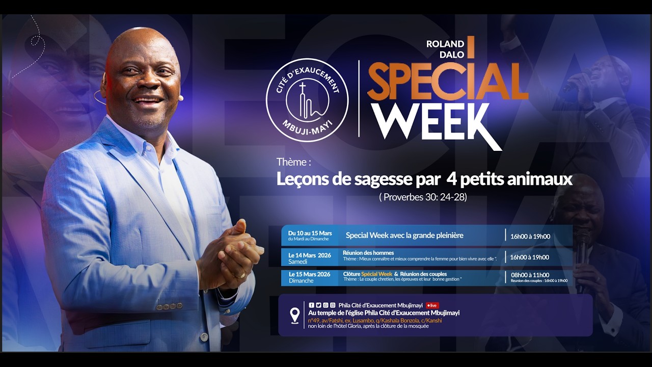 🔴 EN DIRECT | SPECIAL WEEK – Réunion spéciale des Hommes 🔥 Avec l’Apôtre Roland DALO