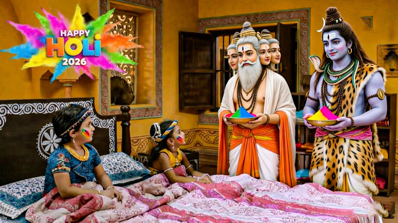 जब कान्हा-बलराम संग होली खेलने पहुँचे महादेव और ब्रह्मदेव | YASHOMATI MAIYYA KE NANDLAL | Krishna