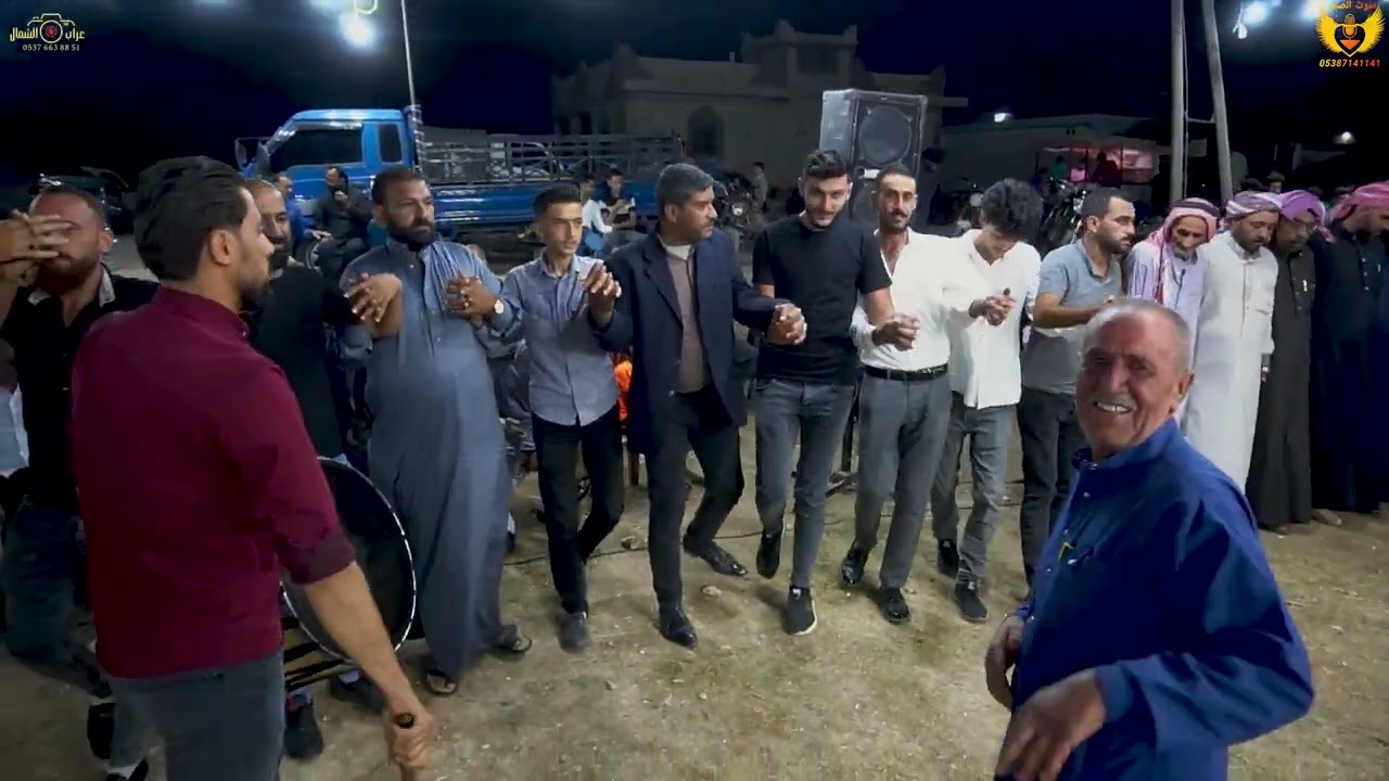 افراح اهالي قرية نيارة عشيرة العجيل العريس ايمن فرج الفنان احمد الفراتي ج 2