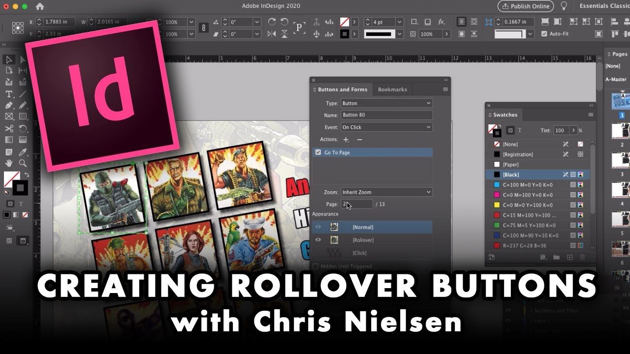 Setting Up Rollover Buttons in InDesign