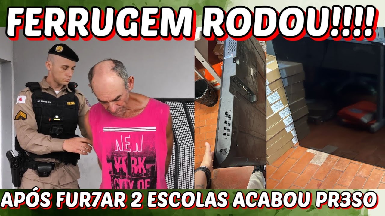 FERRUGEM rodou!!! Ap&oacute;s fur7ar 2 escolas, PM pr3nd3u o FERRUGEM em flagrante. 
