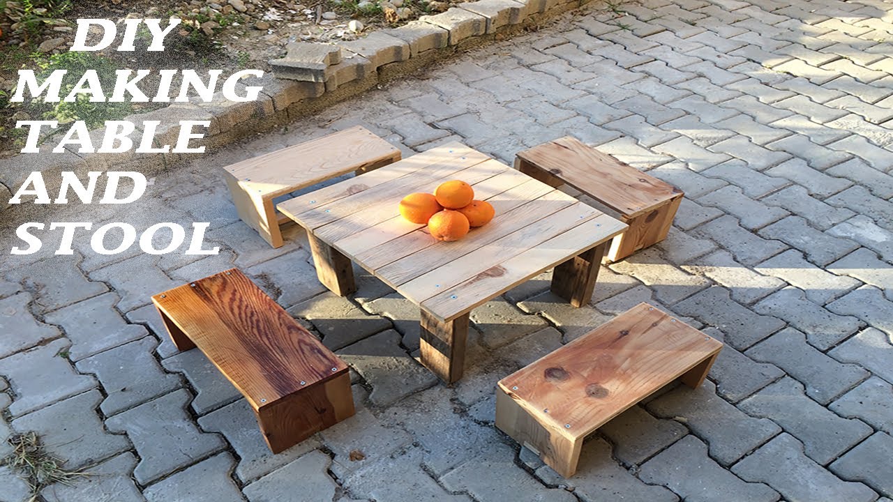 DIY MAKING TABLE AND STOOL || MASA VE TABURE YAPIMI...