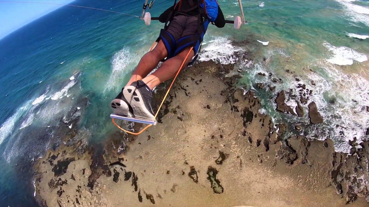 Hang gliding over the Barwon Bluff Marine Sanctuary