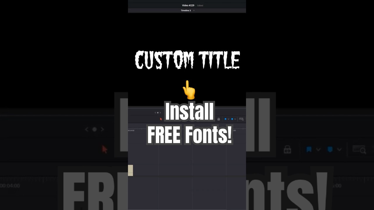 Установите БЕСПЛАТНЫЕ шрифты в DaVinci Resolve