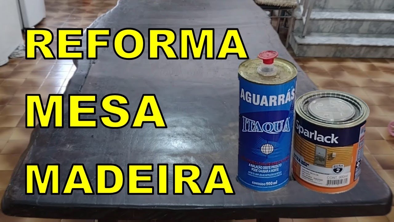 COMO REFORMAR MESA DE MADEIRA, restauração tampo de mesa RÚSTICA, passo a passo detalhado   PARTE 01