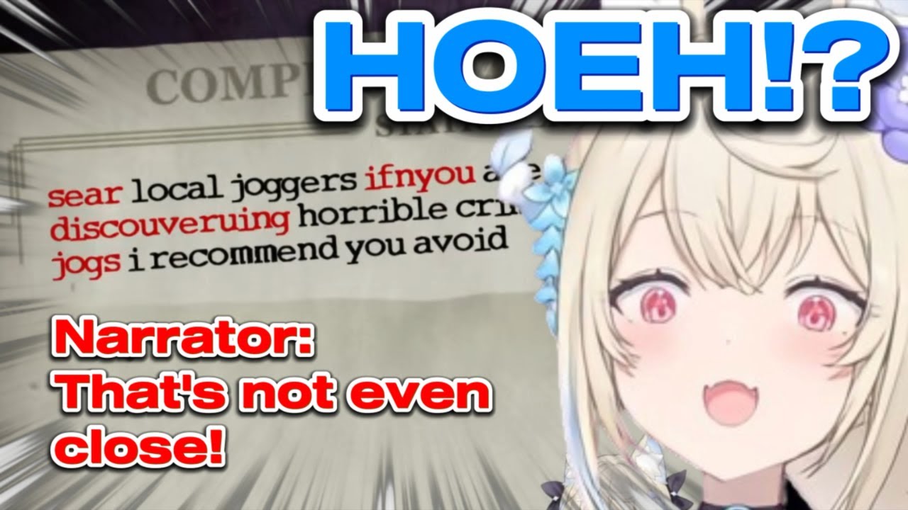 The game narrator roasted Fuwawa's typing skill [Hololive/FuwaMoco] [EngSub]
