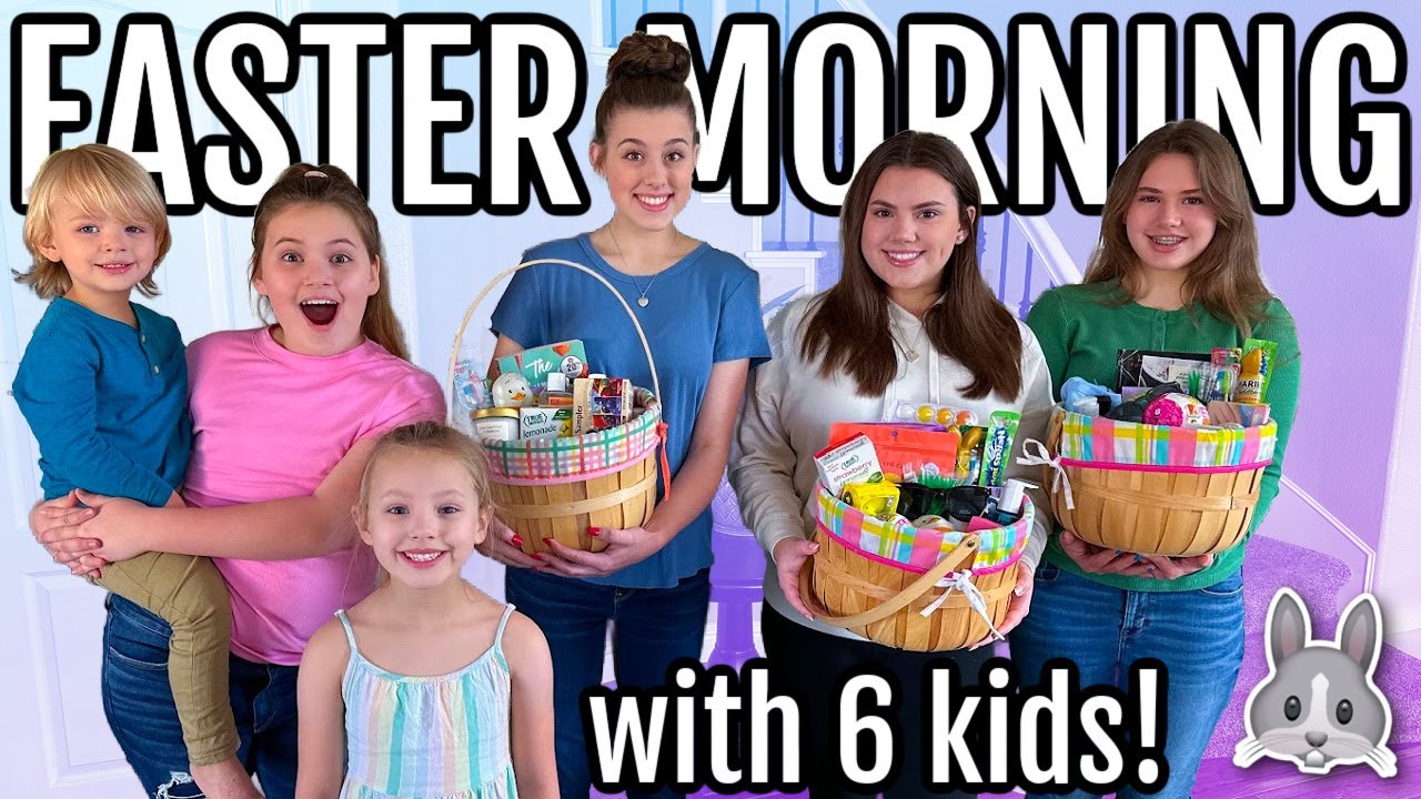 EASTER MORNiNG ROUTiNE with 6 KiDS! Easter Special 2024 + Opening our EASTER BASKETS + EGG HUNT!